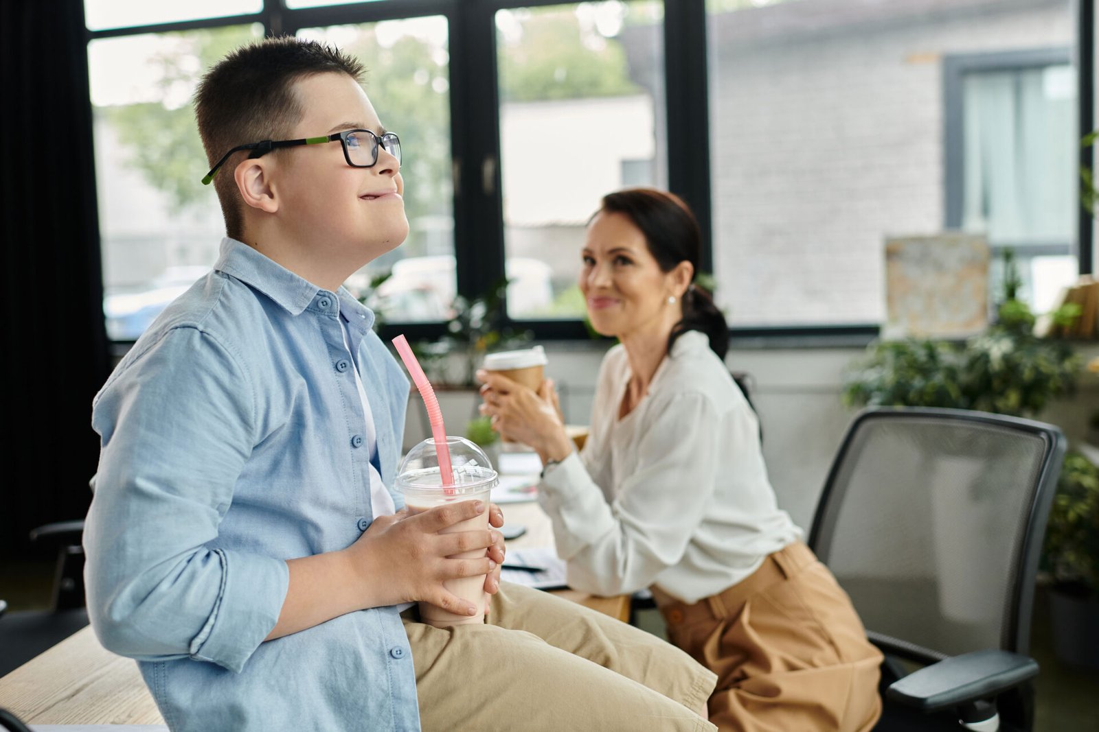 Easecare support worker with client